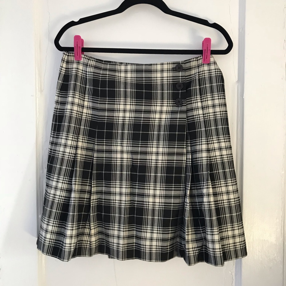 Ann Taylor LOFT Plaid Wrap Skirt